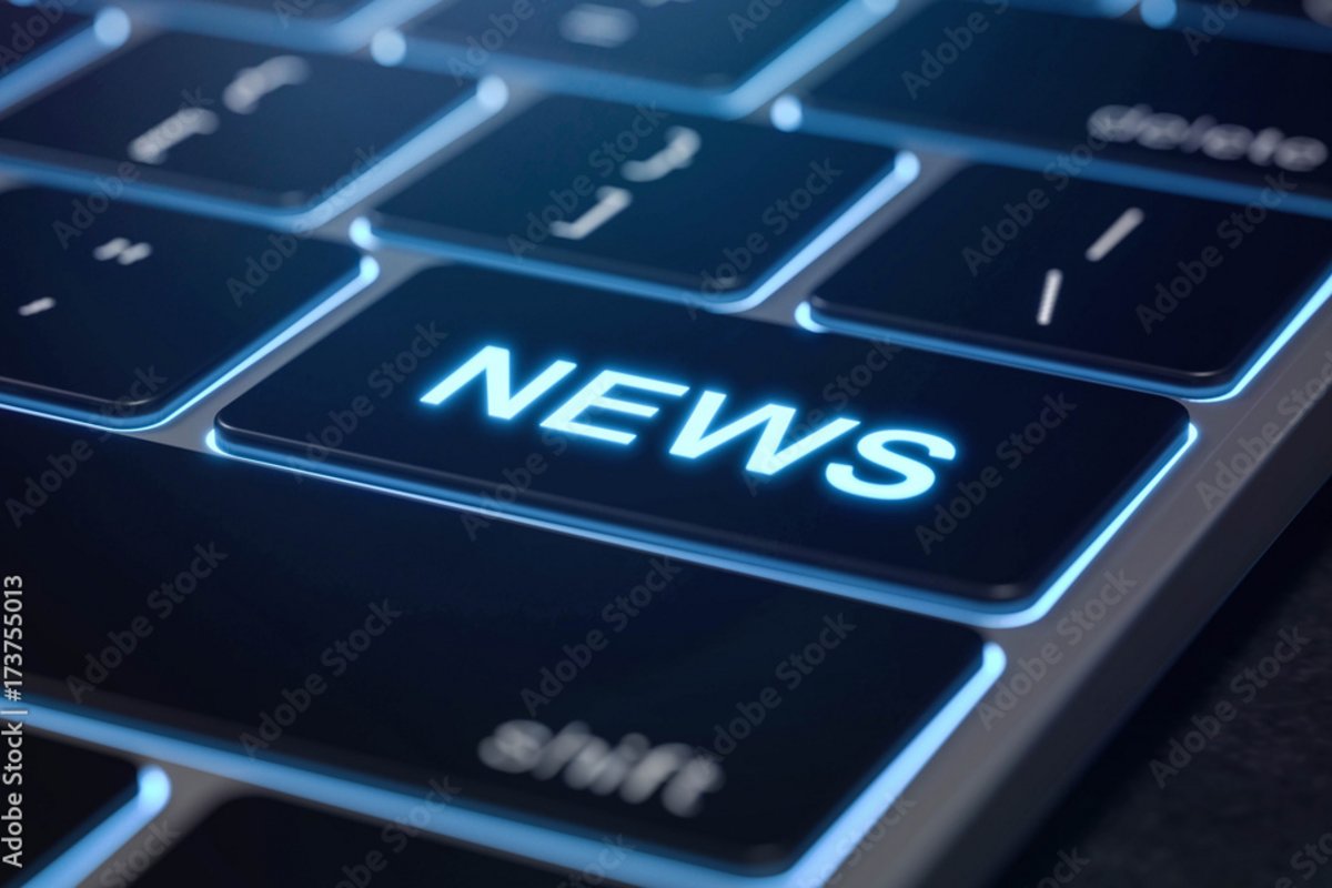 bläulich leuchtende Tastatur